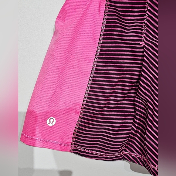 Lululemon Tennis Skirt Skort - Running Stripes Pink Raspberry Size 6 - Picture 4 of 4